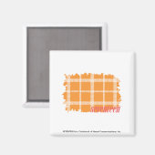 Kariert Orange 3 Magnet (Vorderseite/Rückseite)