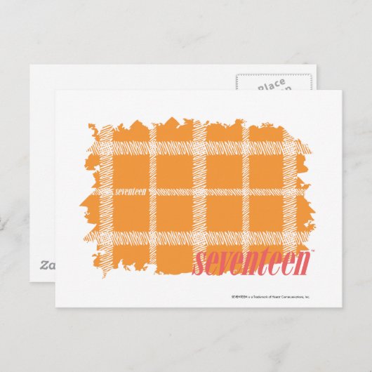 Kariert Orange 3 Postkarte (Vorne/Hinten)