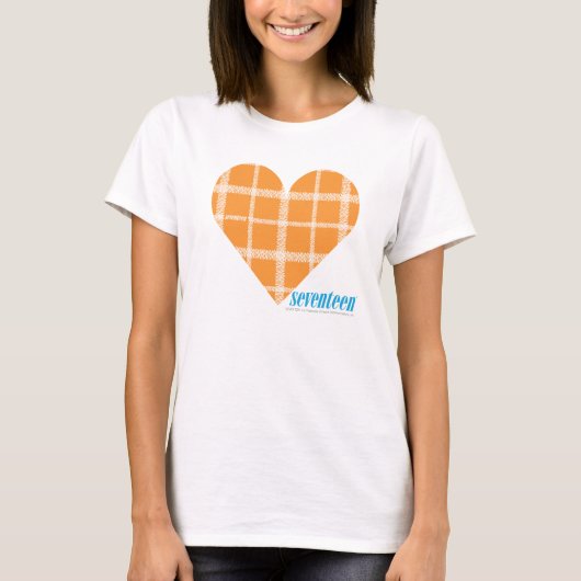 Kariert Orange 4 T-Shirt (Vorderseite)