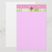 Kariert & Paisley Stationery Briefpapier (Vorne/Hinten)