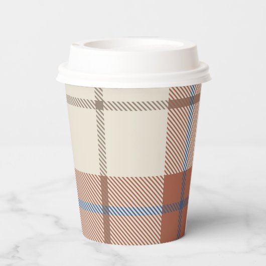 Kariert Pappbecher (Rückseite)