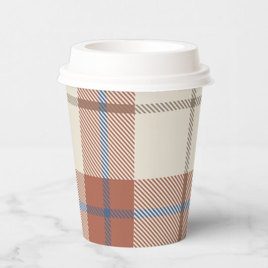 Kariert Pappbecher (Rechts)