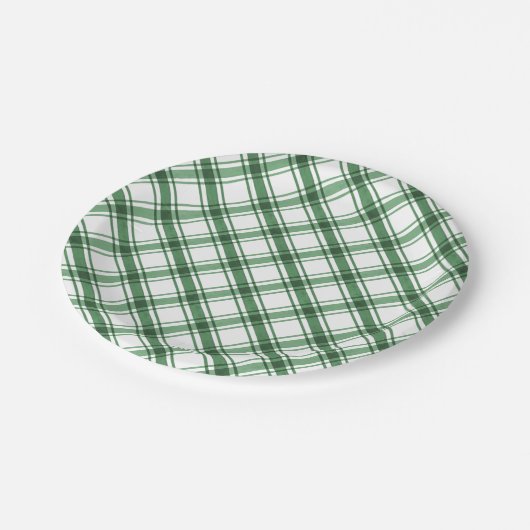 Kariert Pappteller (Schrägansicht)