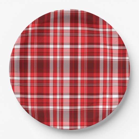 Kariert Pappteller (Vorderseite)