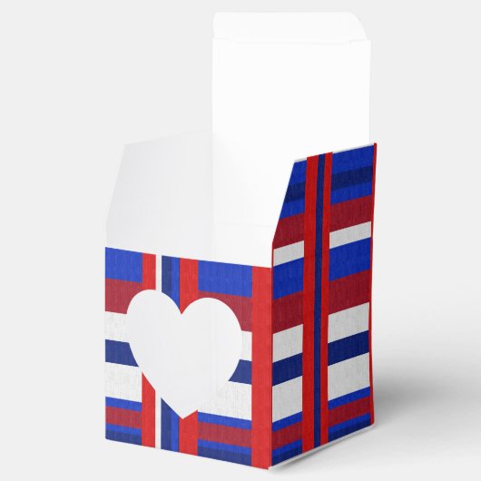 Kariert Patriot Geschenkschachtel (Geöffnet)