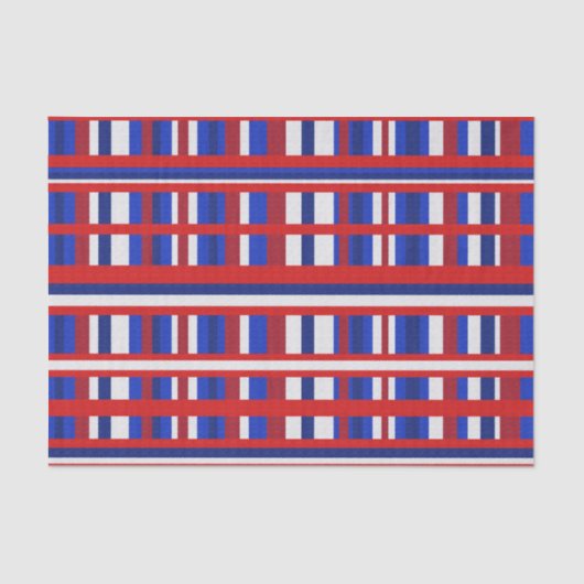 Kariert Patriot Seidenpapier (Vorderseite)