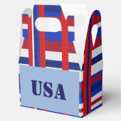 Kariert Patriot USA Geschenkschachtel (Geöffnet)