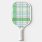 Kariert personalisierte Bright (Prep) Pickleball Schläger (Rückseite)
