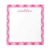 Kariert Personalisierter Editor Notizblock (Vorderseite)