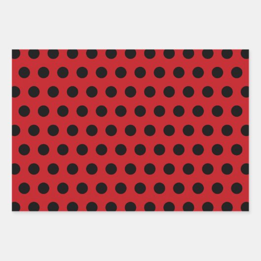 Kariert Polka Dot Hahnentrittmuster Geschenkpapier Set (Vorderseite 3)
