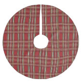 Kariert Polyester Weihnachtsbaumdecke (Vorderseite)