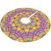 Kariert Polyester Weihnachtsbaumdecke (Schrägansicht)