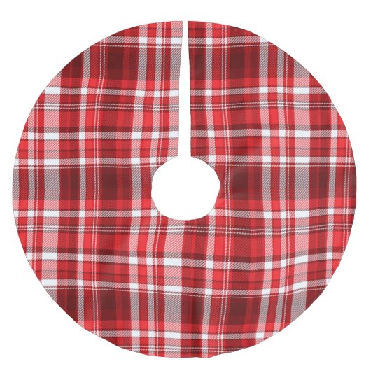 Kariert Polyester Weihnachtsbaumdecke (Vorderseite)