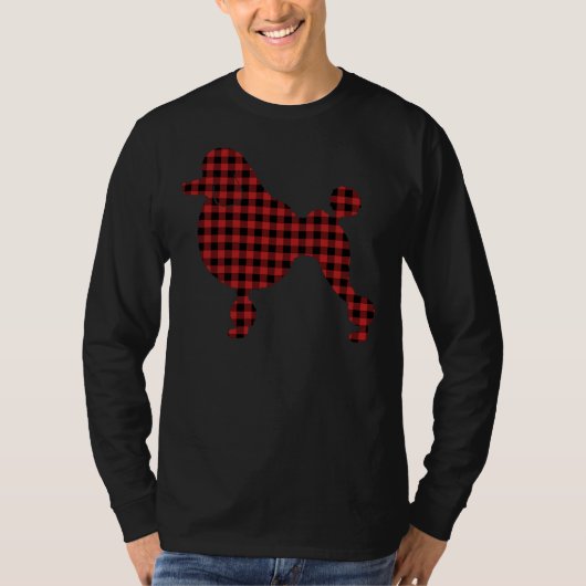 Kariert Poodle T-Shirt (Vorderseite)