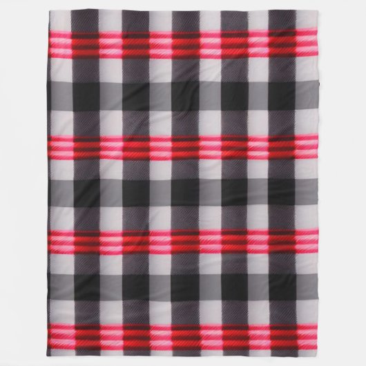 Kariert Populäre Abstrakte Schwarze Karierte Samml Fleecedecke (Vorderseite)