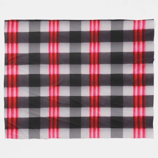 Kariert Populäre Abstrakte Schwarze Karierte Samml Fleecedecke (Vorderseite (Horizontal))