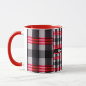 Kariert Populäre Abstrakte Schwarze Karierte Samml Tasse (Links)
