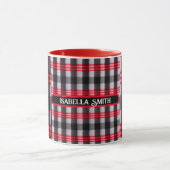 Kariert Populäre Abstrakte Schwarze Karierte Samml Tasse (Zentrum)
