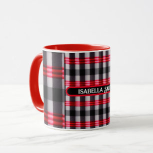 Kariert Populäre Abstrakte Schwarze Karierte Samml Tasse