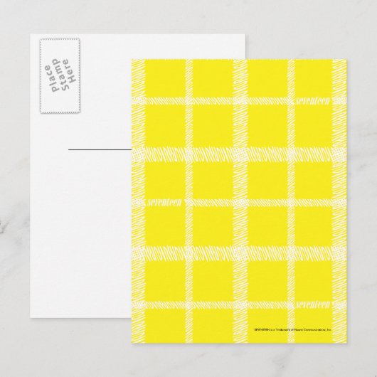 Kariert Postkarte (Vorne/Hinten)