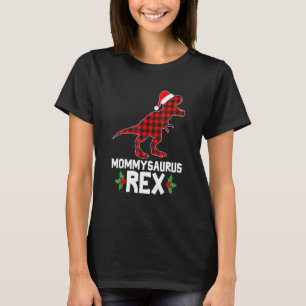 Kariert Red Buffalo Dinosaur Mommy T Rex Matching T-Shirt