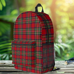 Kariert Red Green Rustic Classic Stewart Tartan Bedruckter Rucksack