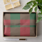 Kariert Red Green Seidenpapier (Geschenk)