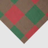 Kariert Red Green Seidenpapier (Detail)