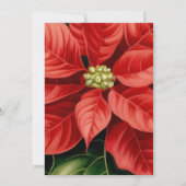 Kariert Red Poinsettias Weihnachten Personalisiert (Rückseite)