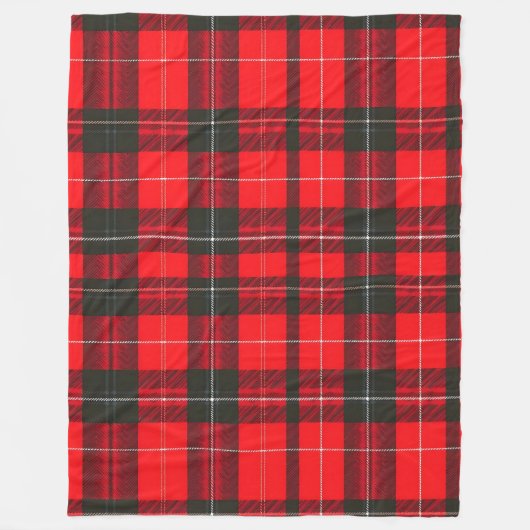Kariert Red Traditional Tartan Trendy Collection Fleecedecke (Vorderseite)