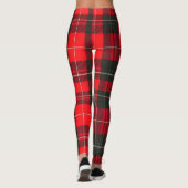Kariert Red Traditional Tartan Trendy Collection Leggings (Rückseite)
