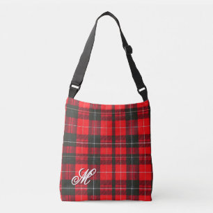 Kariert Red Traditional Tartan Trendy Collection Tragetaschen Mit Langen Trägern