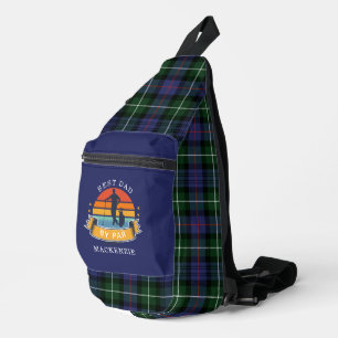 Kariert Retro Best Vater Golf Lover Tartan Crossbody Bag