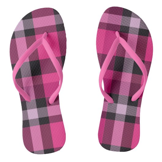 Kariert rosa badesandalen (Fußbett)