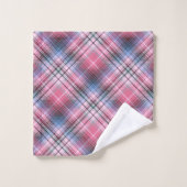 Kariert rosa badhandtuch set (Waschlappen)