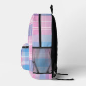 Kariert rosa bedruckter rucksack (Rechts)