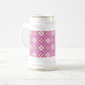 Kariert rosa bierglas (Vorderseite Links)