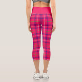 Kariert rosa capri leggings (Rückseite)