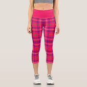 Kariert rosa capri leggings (Vorderseite)