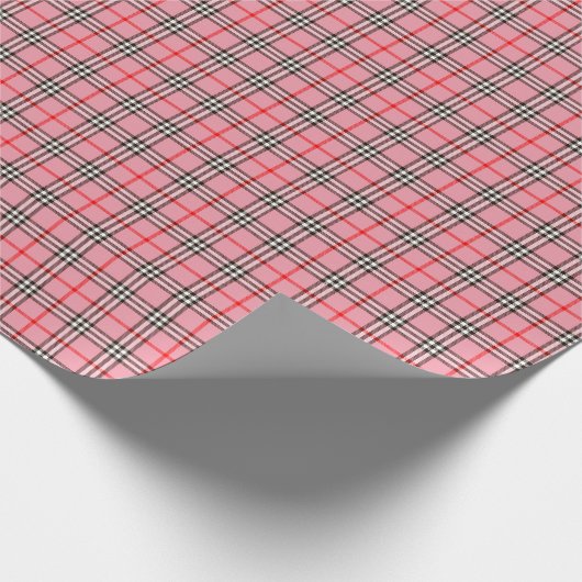 Kariert rosa geschenkpapier (Ecke)