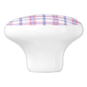 Kariert rosa keramikknauf (Seitenansicht)