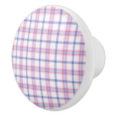 Kariert rosa keramikknauf (Rechts)