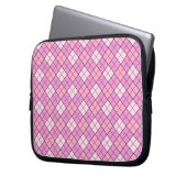 Kariert rosa laptopschutzhülle (Vorderseite Links)