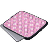 Kariert rosa laptopschutzhülle (Vorne Knopf)