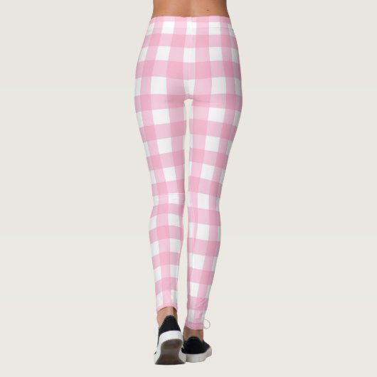 Kariert rosa leggings (Rückseite)
