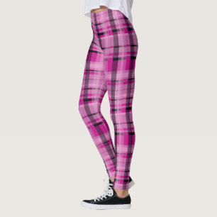 Kariert rosa leggings