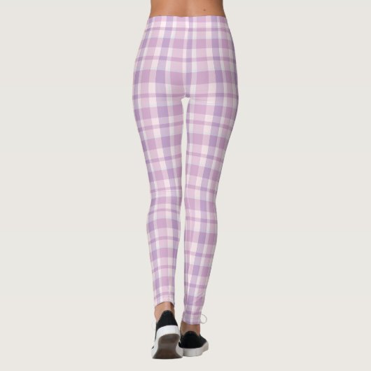 Kariert rosa leggings (Rückseite)