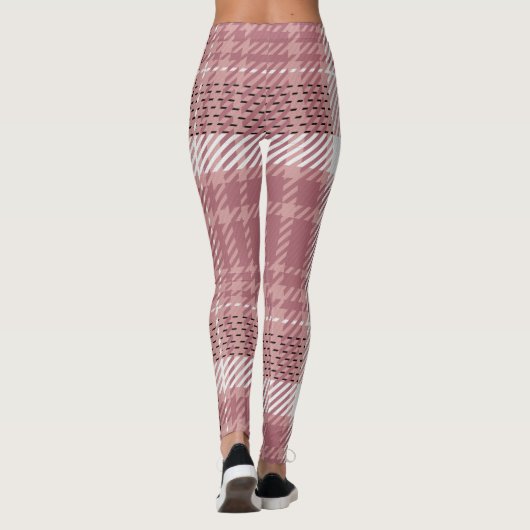 Kariert rosa leggings (Rückseite)