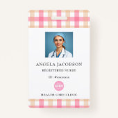 Kariert-Rosa-Logo Ausweis (Vorderseite)