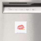 Kariert rosa magnet (In Situ (Geschirrspüler))